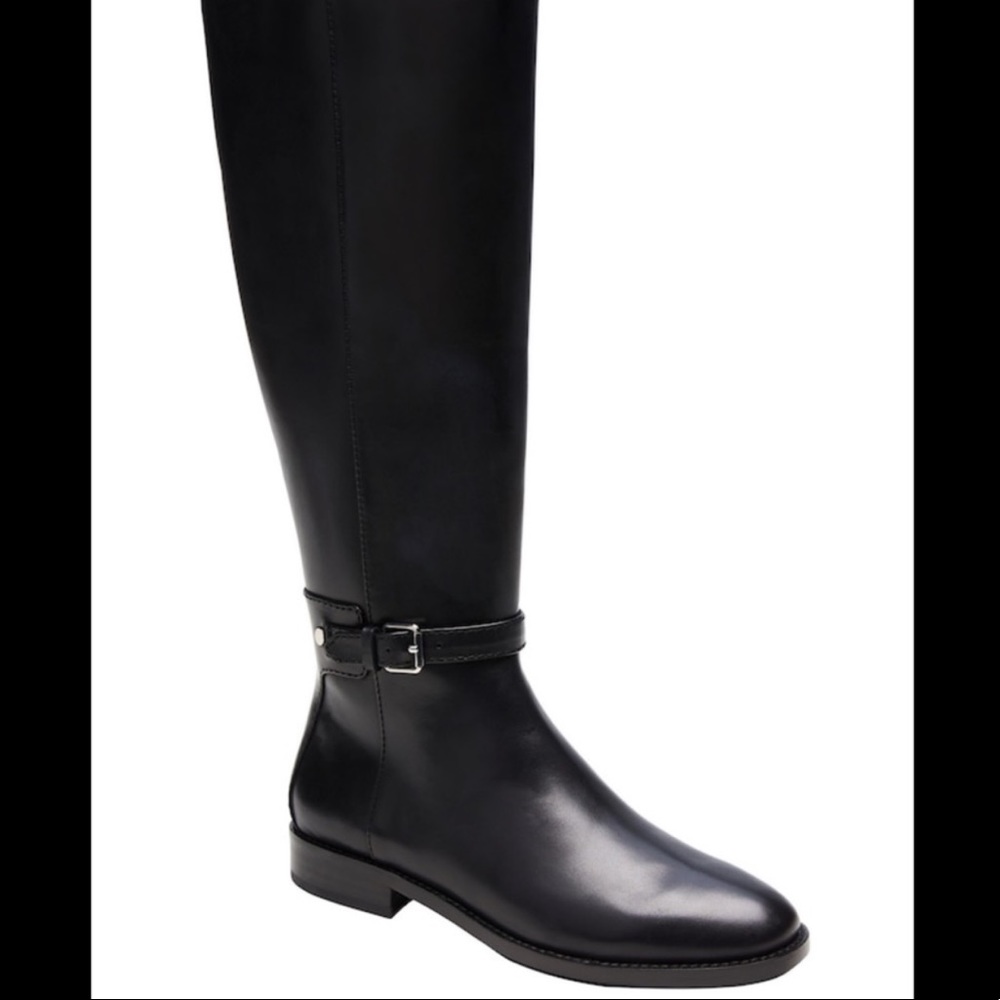 Banana Republic Black Riding Boots 8.5 - Picture 2 of 7